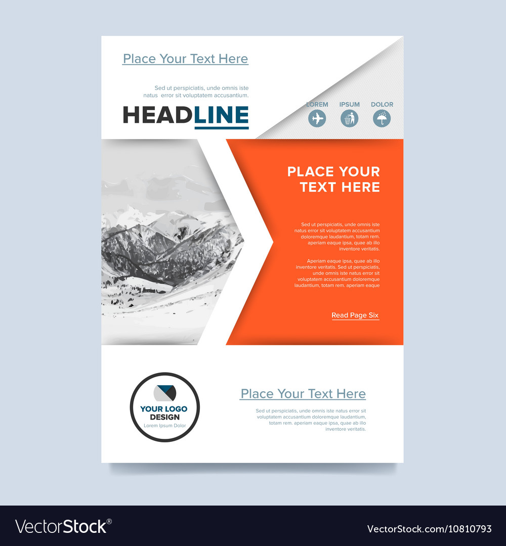 Brochure layout design Royalty Free Vector Image