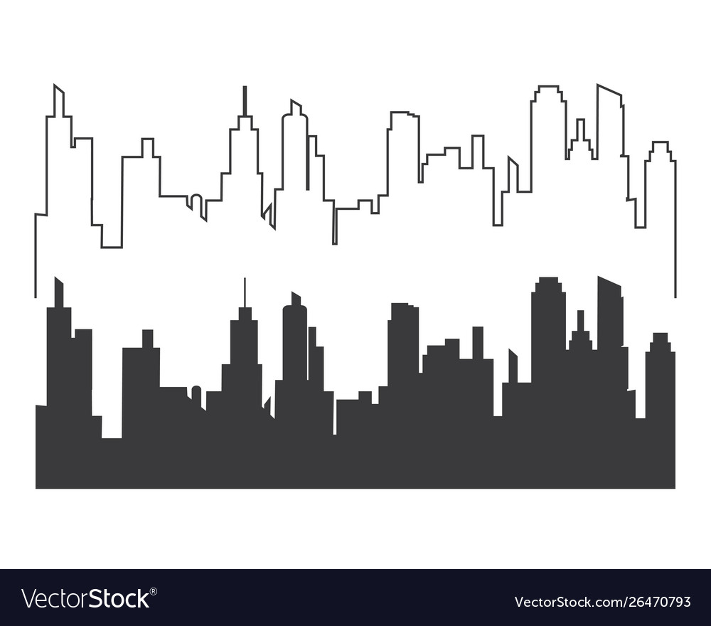 City skyline silhouette