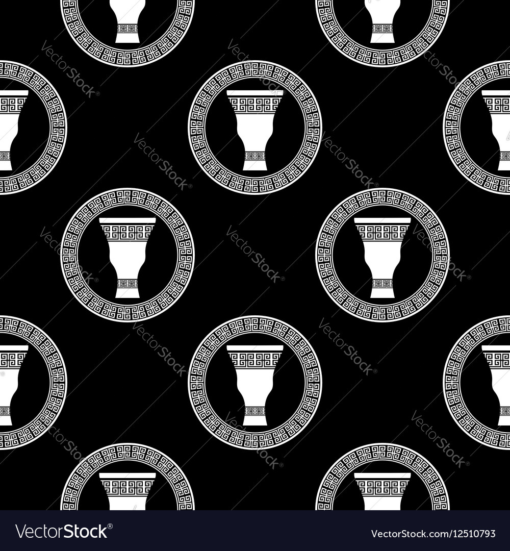 Greek Vase Seamless Pattern Royalty Free Vector Image