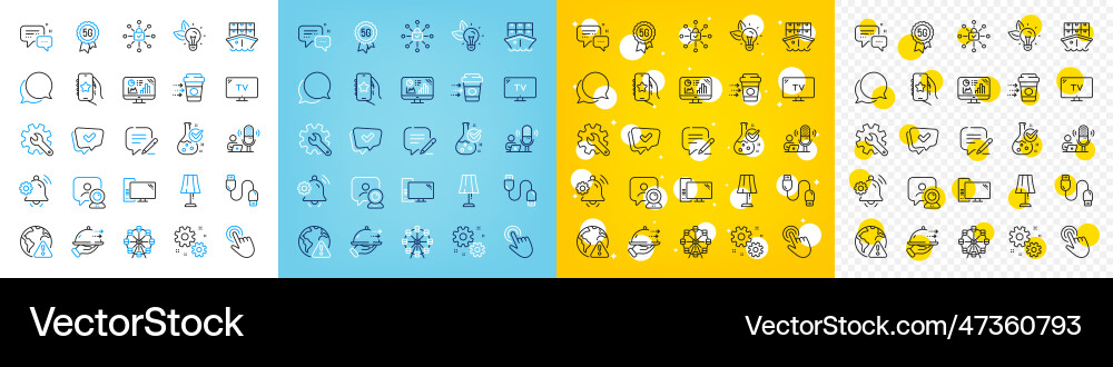 Icons set of customisation shipment and Royalty Free Vector