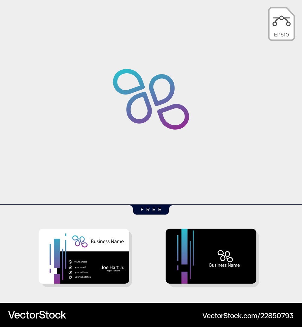 Line minimal fluid logo template free business Vector Image