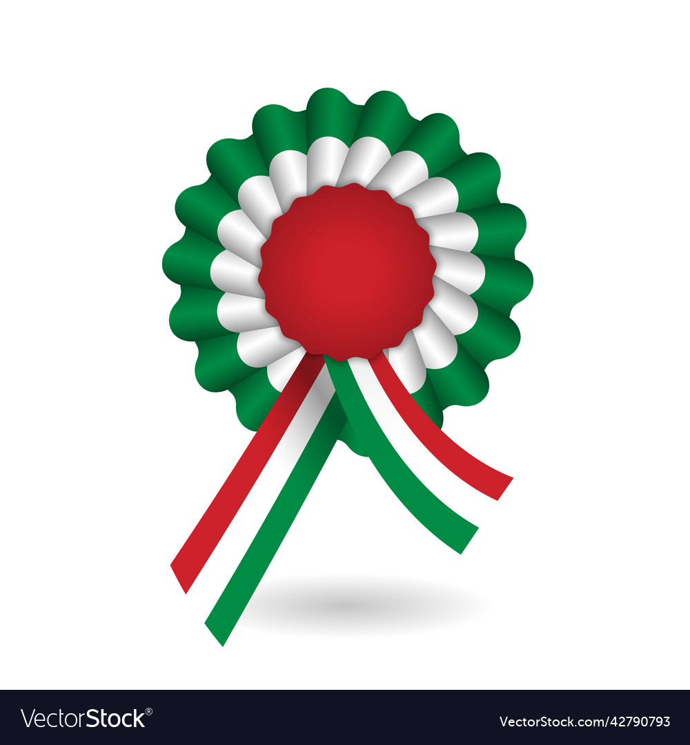 National tricolor cockade of italy Royalty Free Vector Image