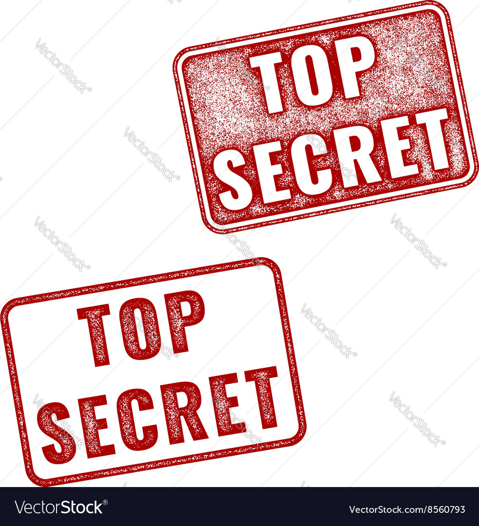 Realistic Top Secret Grunge Rubber Stamps Vector Image