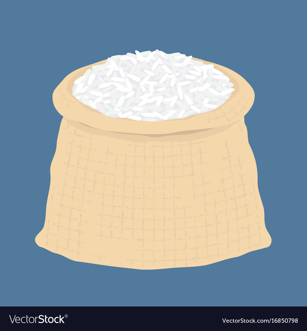 Bag Of Rice Royalty Free Vector Image VectorStock