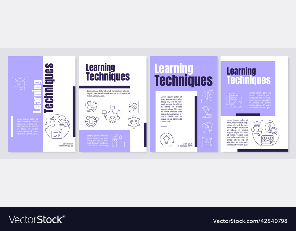 Learning techniques and principles purple Vector Image