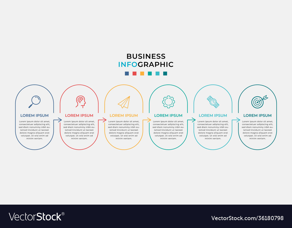 Minimal business infographics template timeline Vector Image