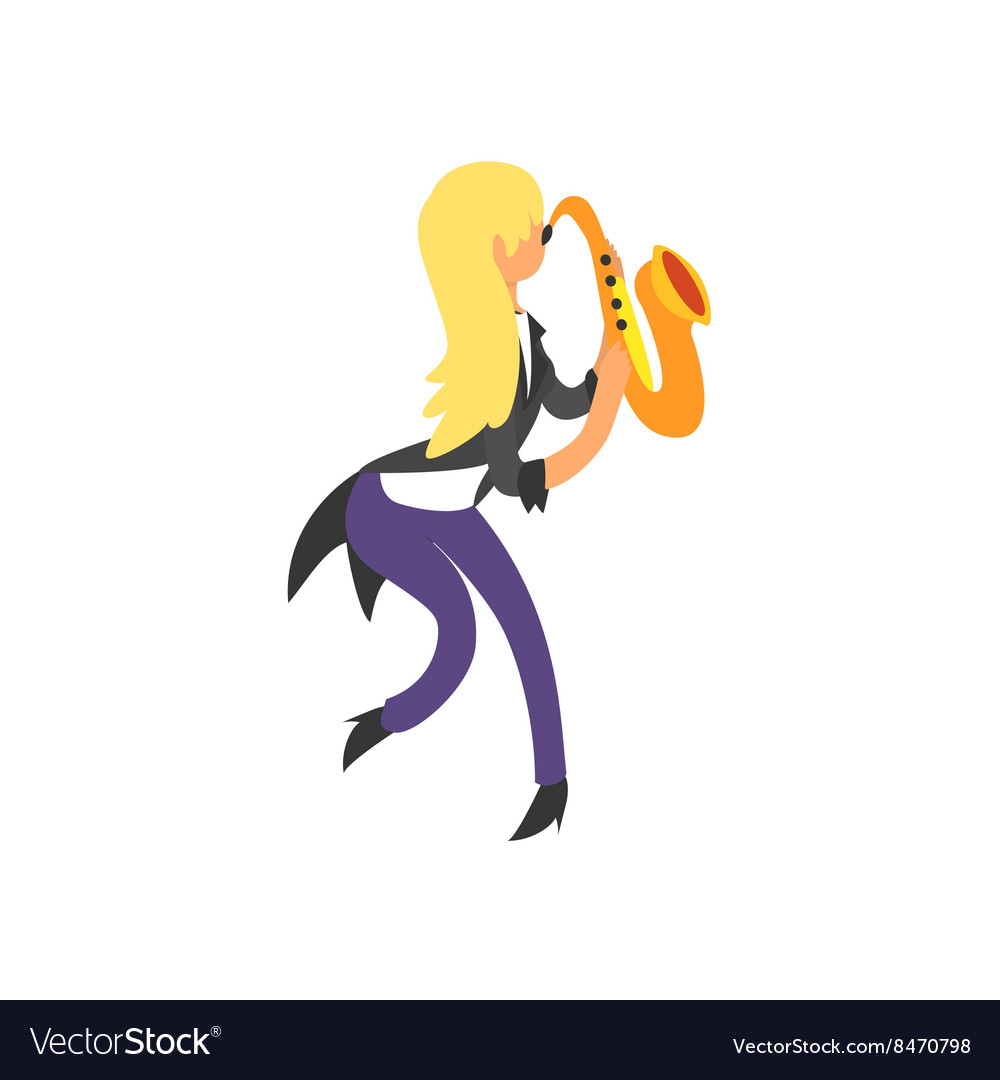 Saxophone player Royalty Free Vector Image VectorStock