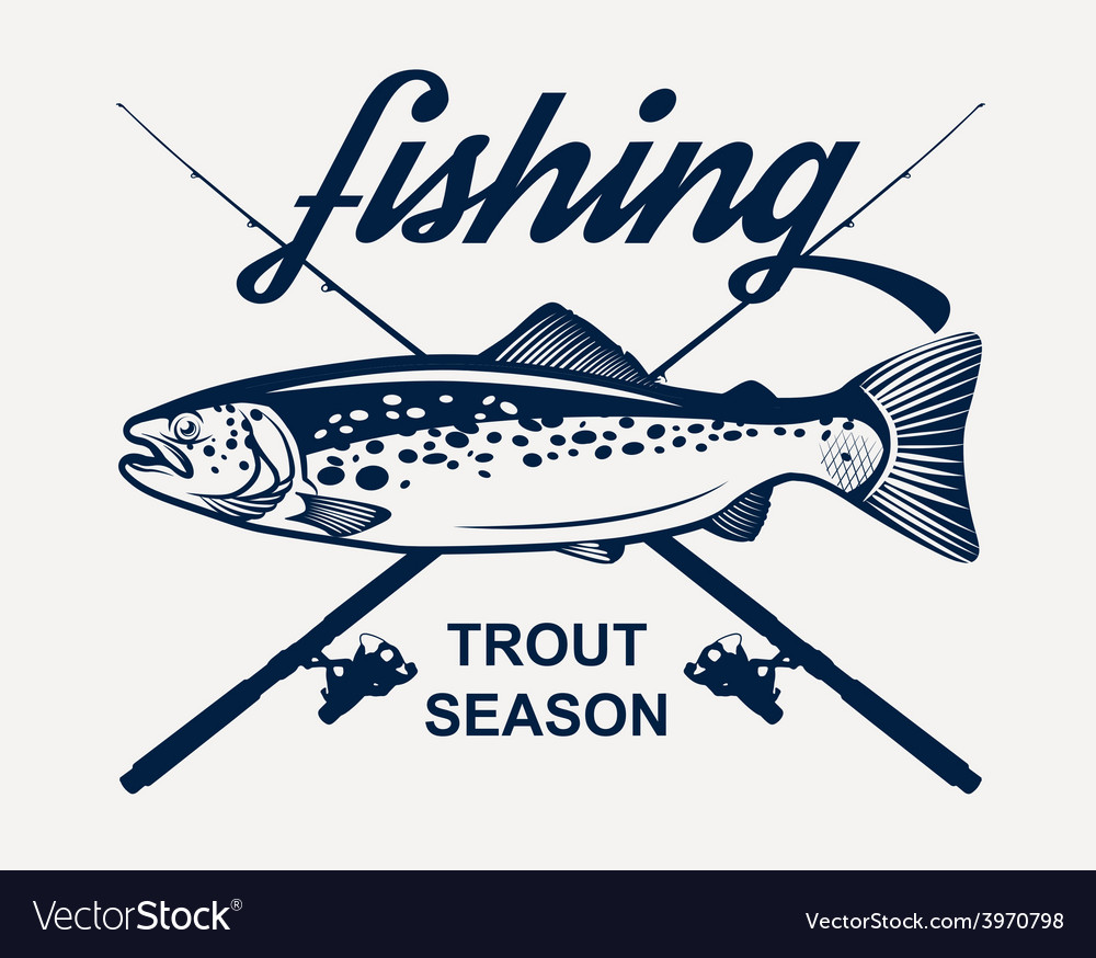 Download Trout fishing Royalty Free Vector Image - VectorStock