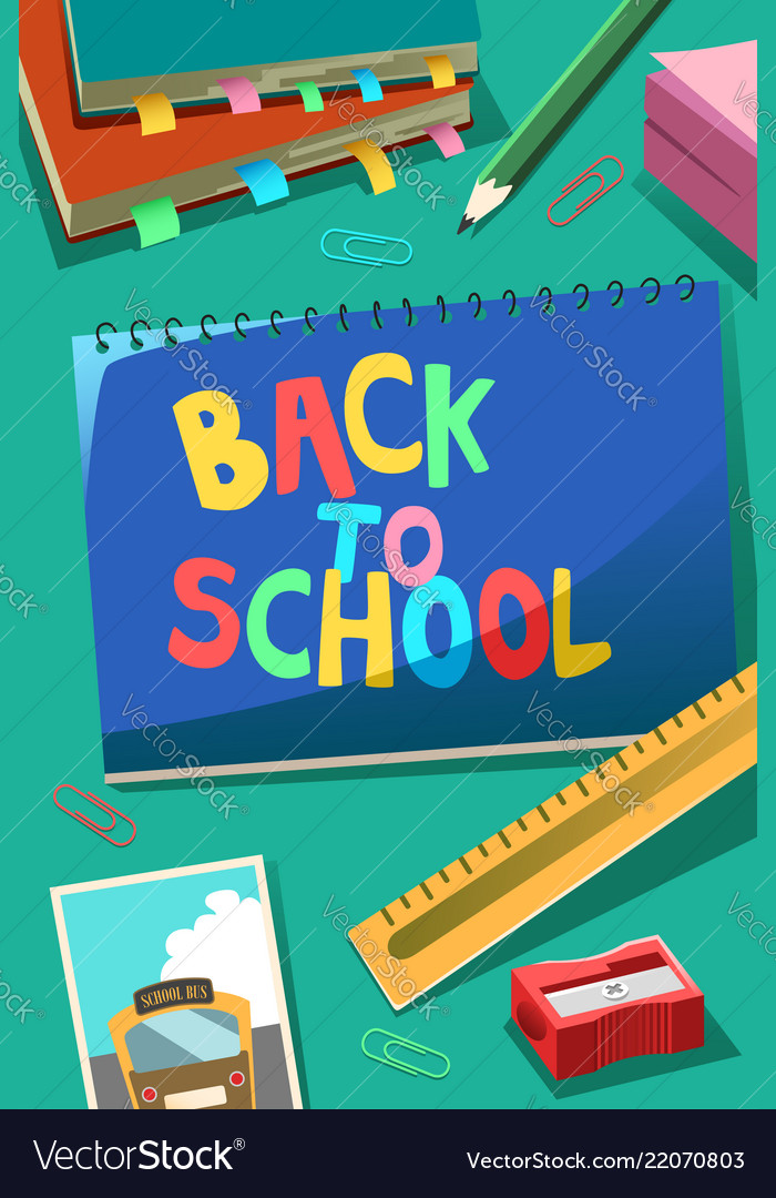 Back To School Poster Royalty Free Vector Image