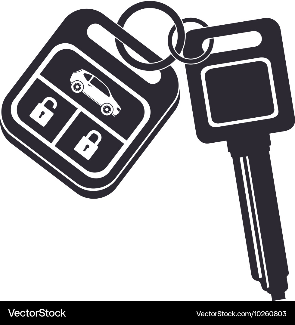 Car key security control Royalty Free Vector Image
