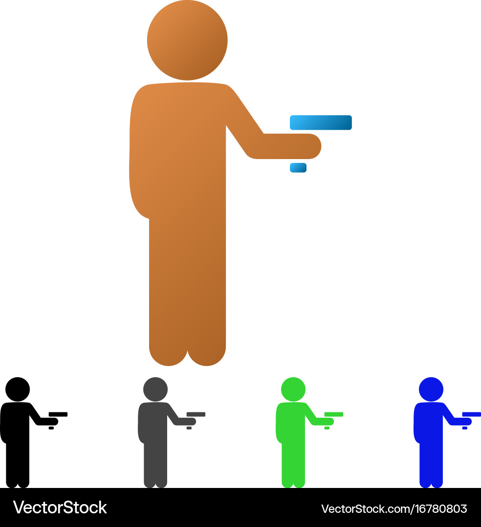 Child robber flat gradient icon Royalty Free Vector Image