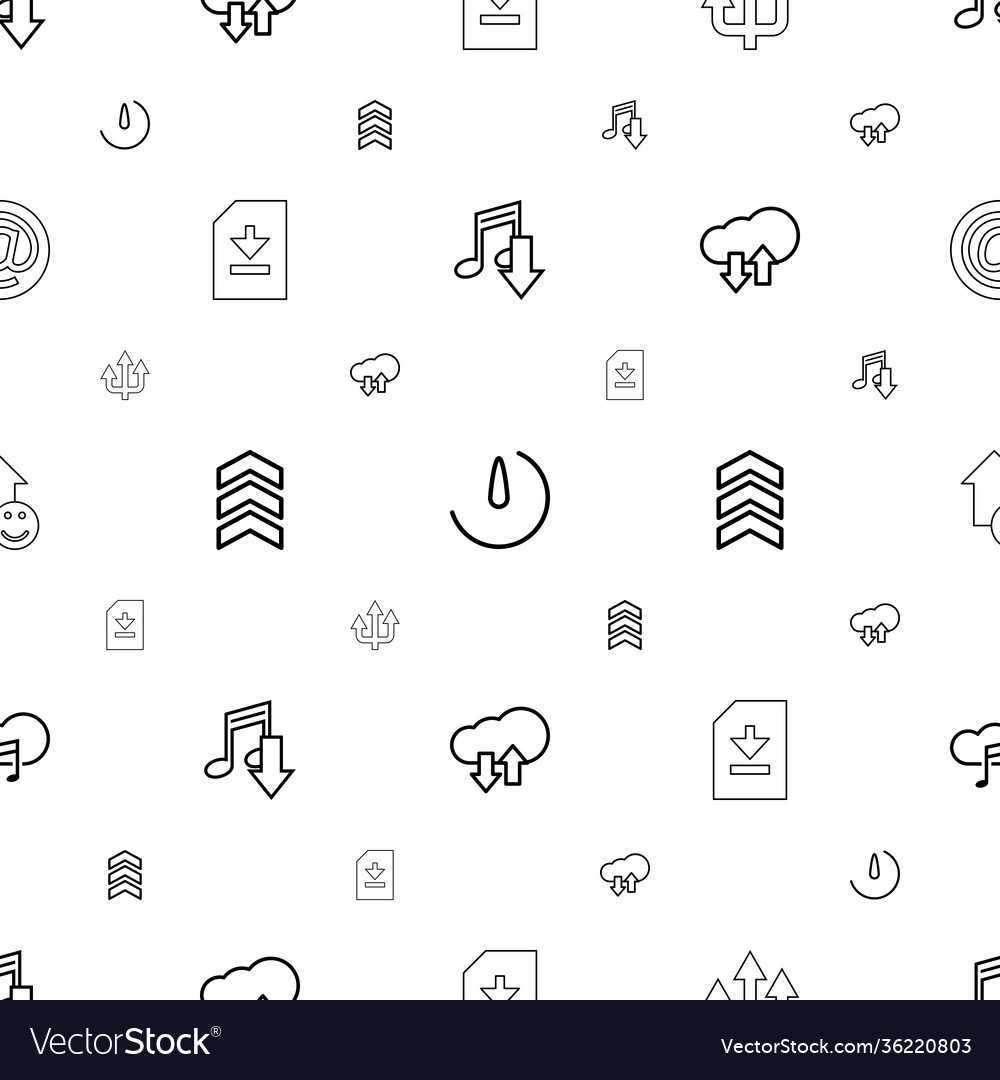 Download icons pattern seamless white background Vector Image