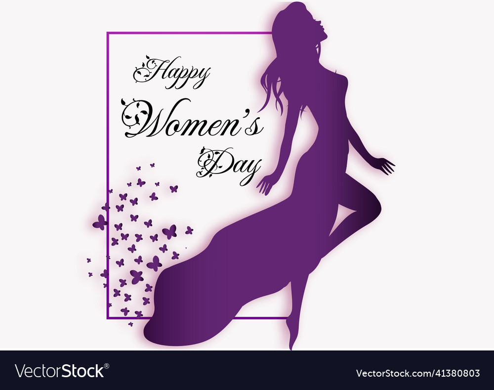 Happy womens day silhouette