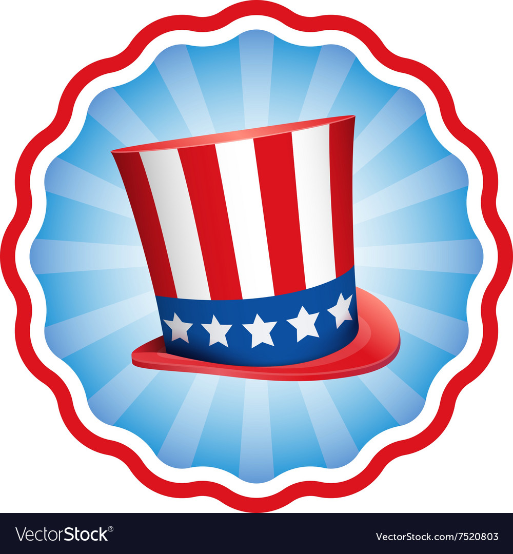 Label sticker congratulations usa presidents day Vector Image