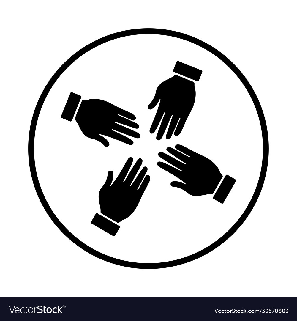 Our team together icon black graphics Royalty Free Vector