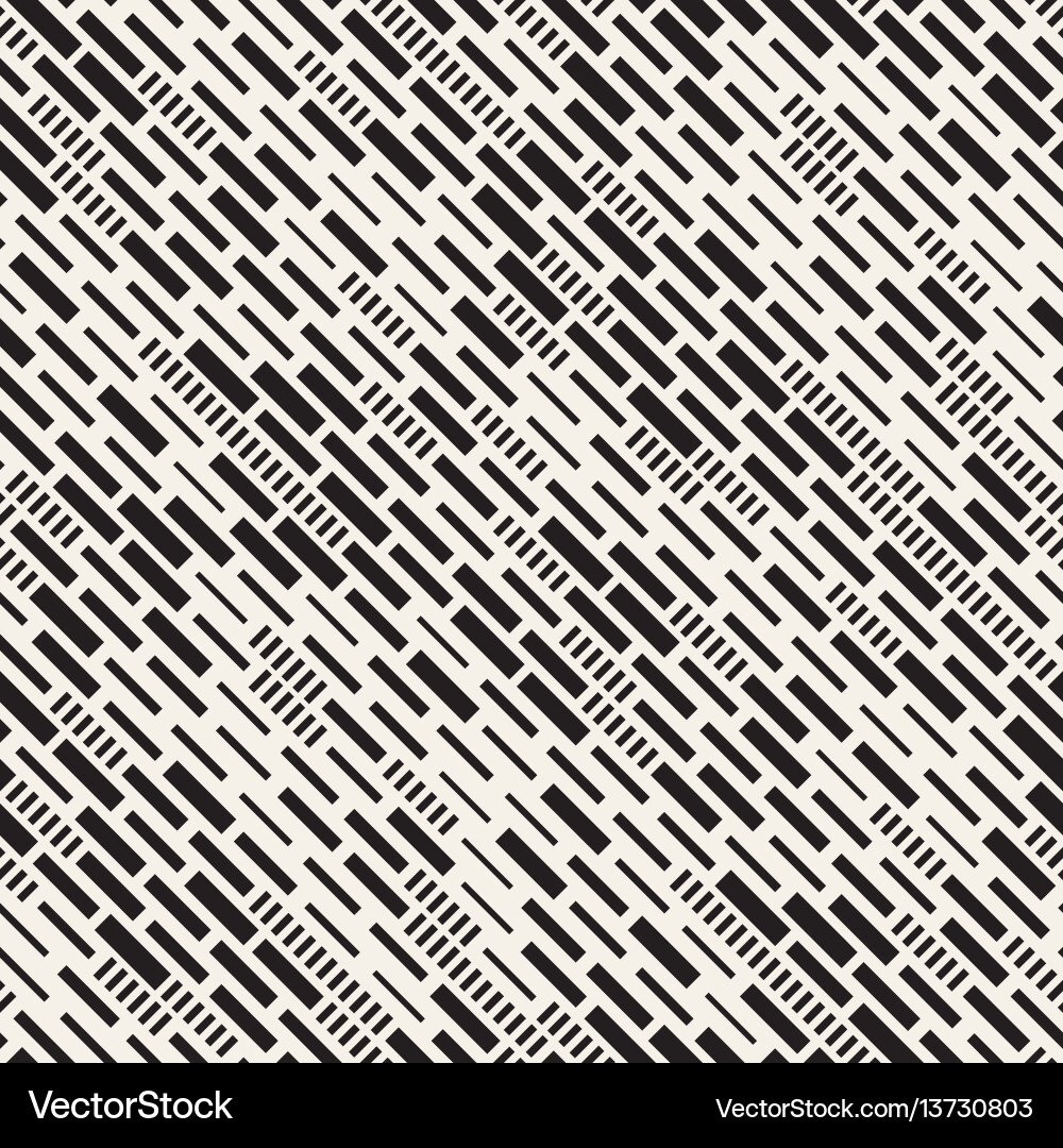 Seamless black and white irregular dash Royalty Free Vector