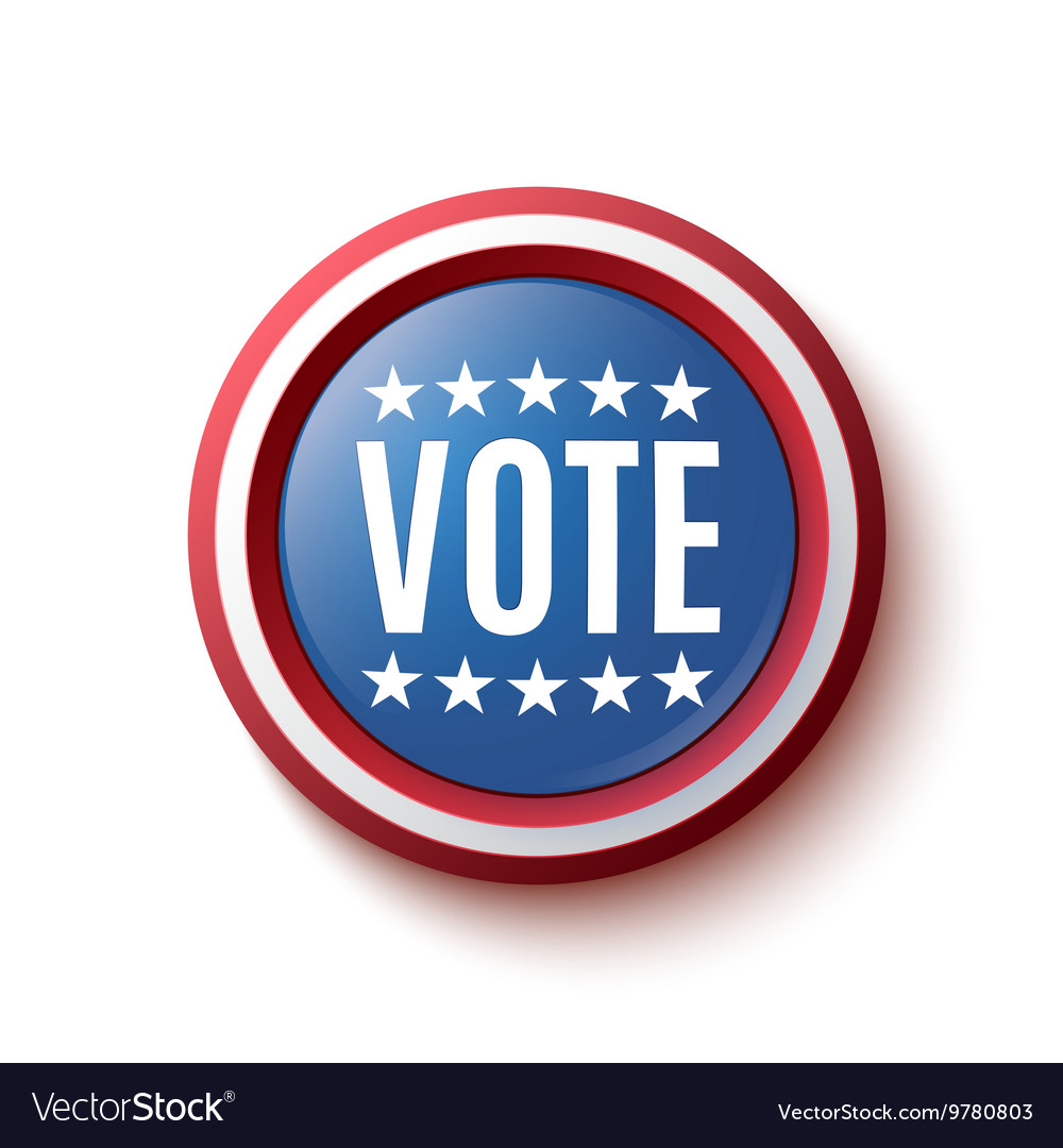 Vote button badge or banner Royalty Free Vector Image