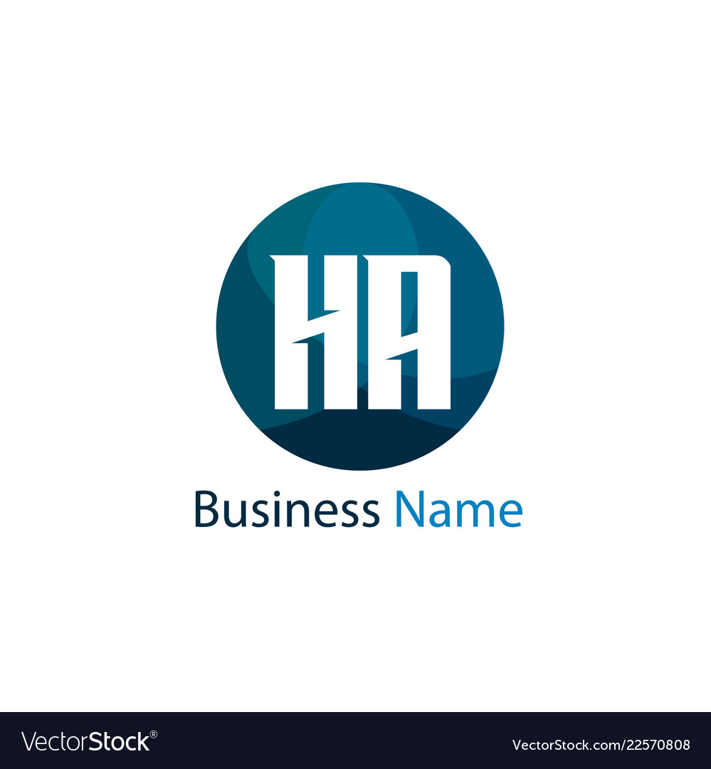 Initial Letter Ha Logo Template Design Royalty Free Vector