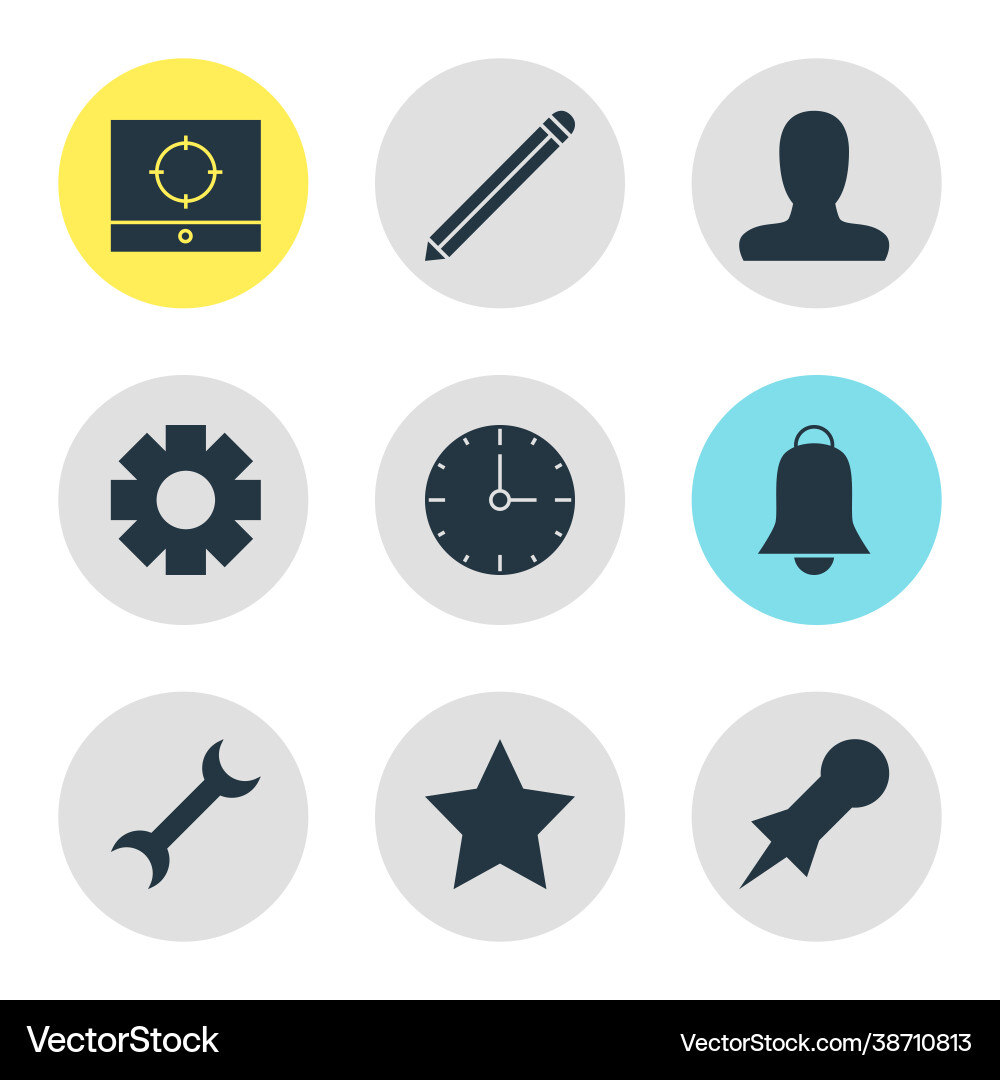 9 internet icons editable Royalty Free Vector Image