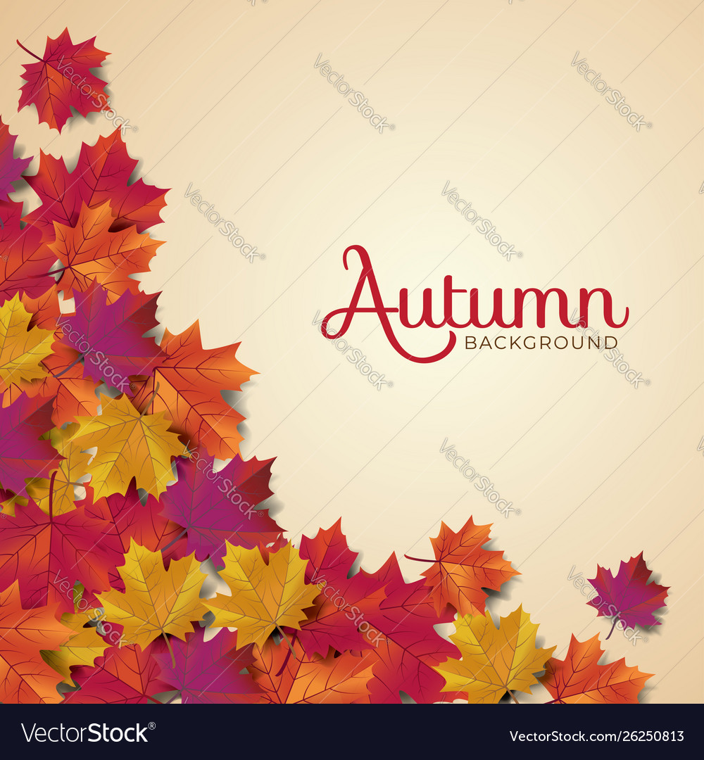 Autumn background Royalty Free Vector Image - VectorStock