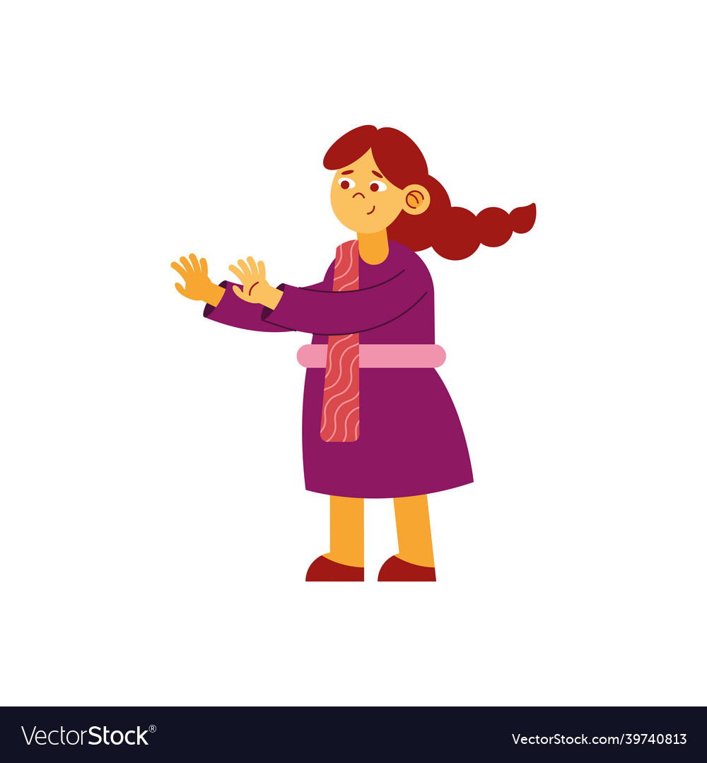 little-hindu-girl-royalty-free-vector-image-vectorstock