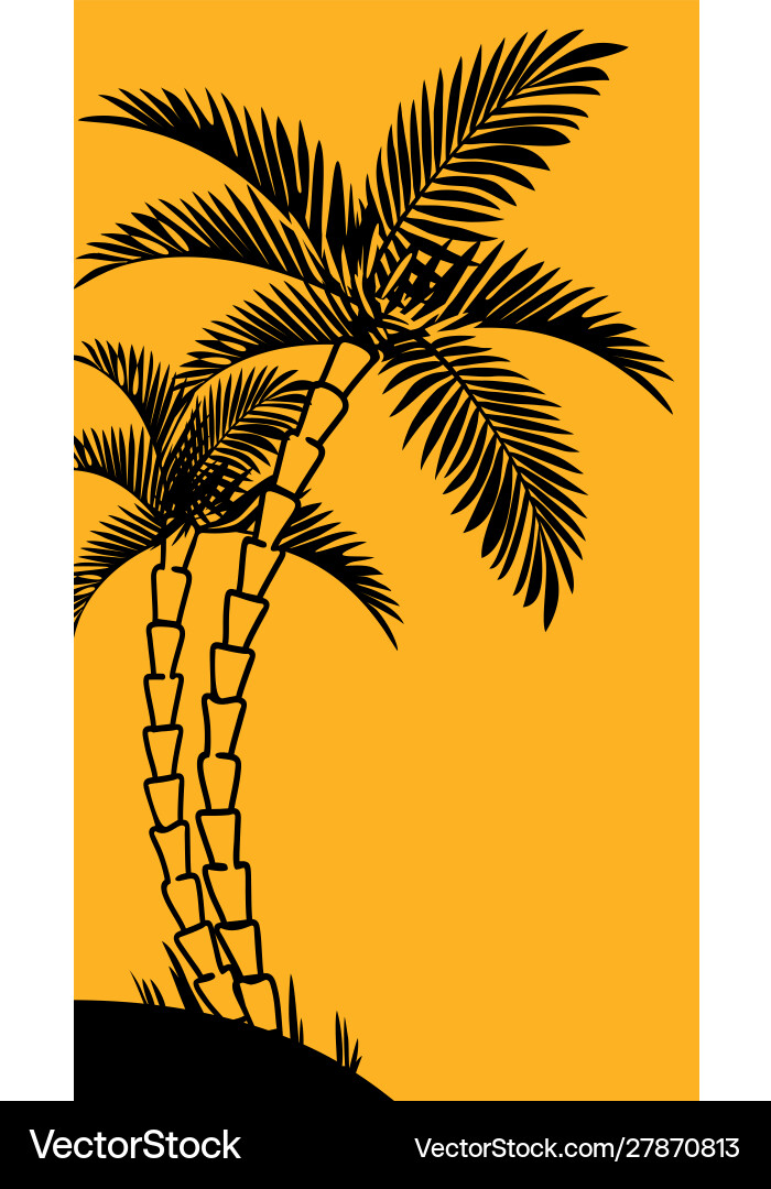 Palm trees Royalty Free Vector Image - VectorStock