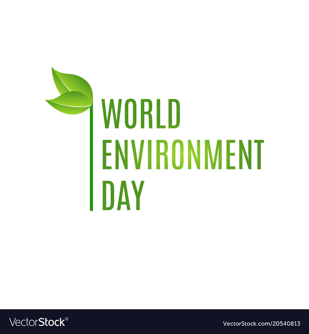 World Environment Day Hand Lettering Card Vector Image