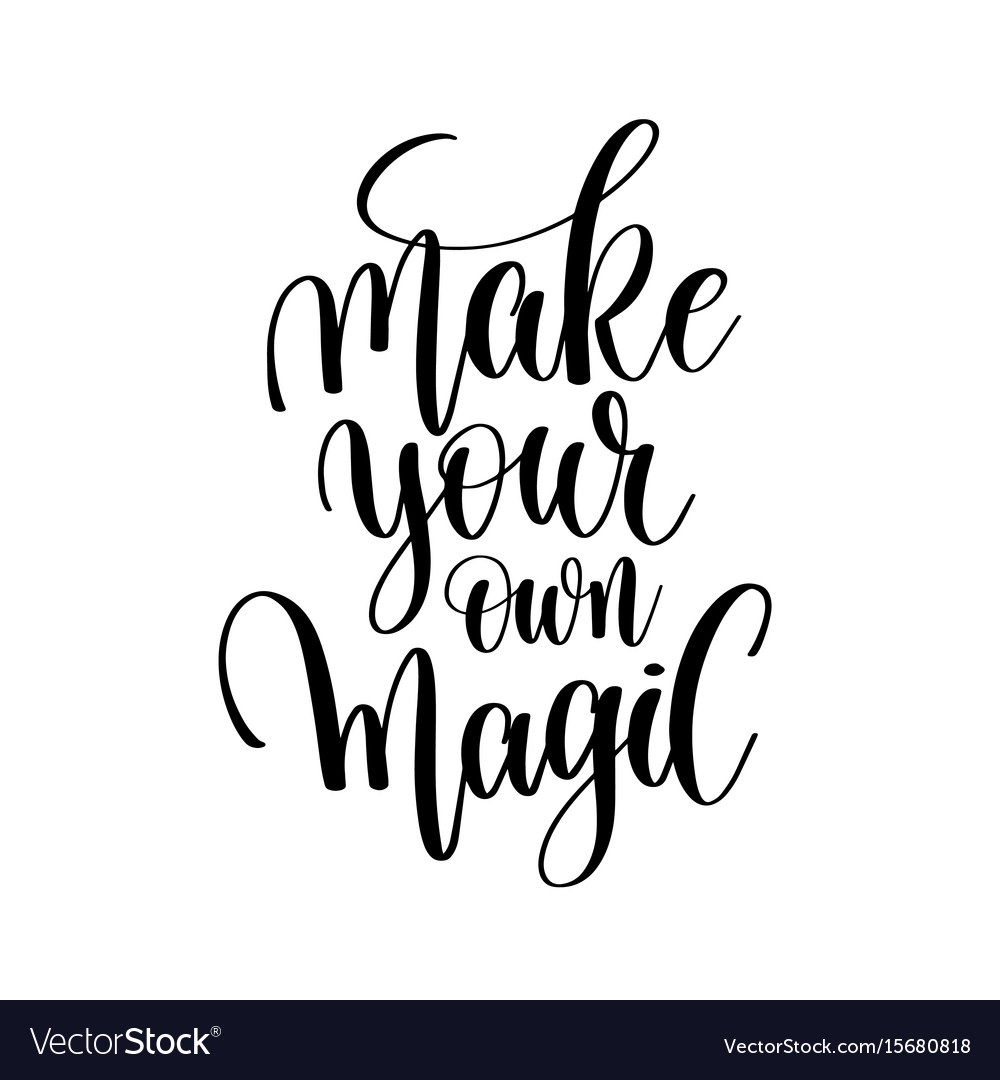 Make your own magic hand written letterin Vector Image