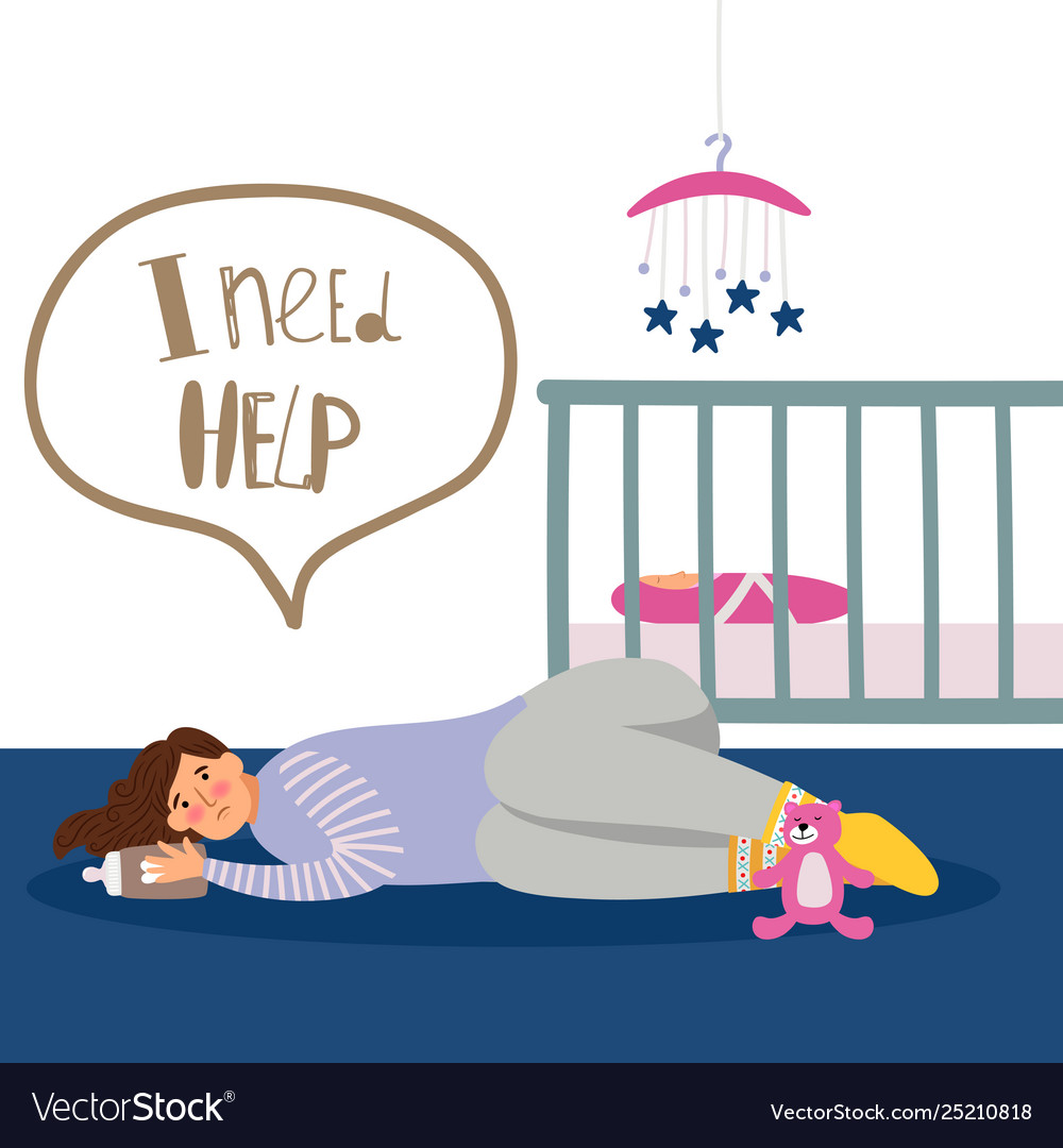 Postnatal Depression Royalty Free Vector Image