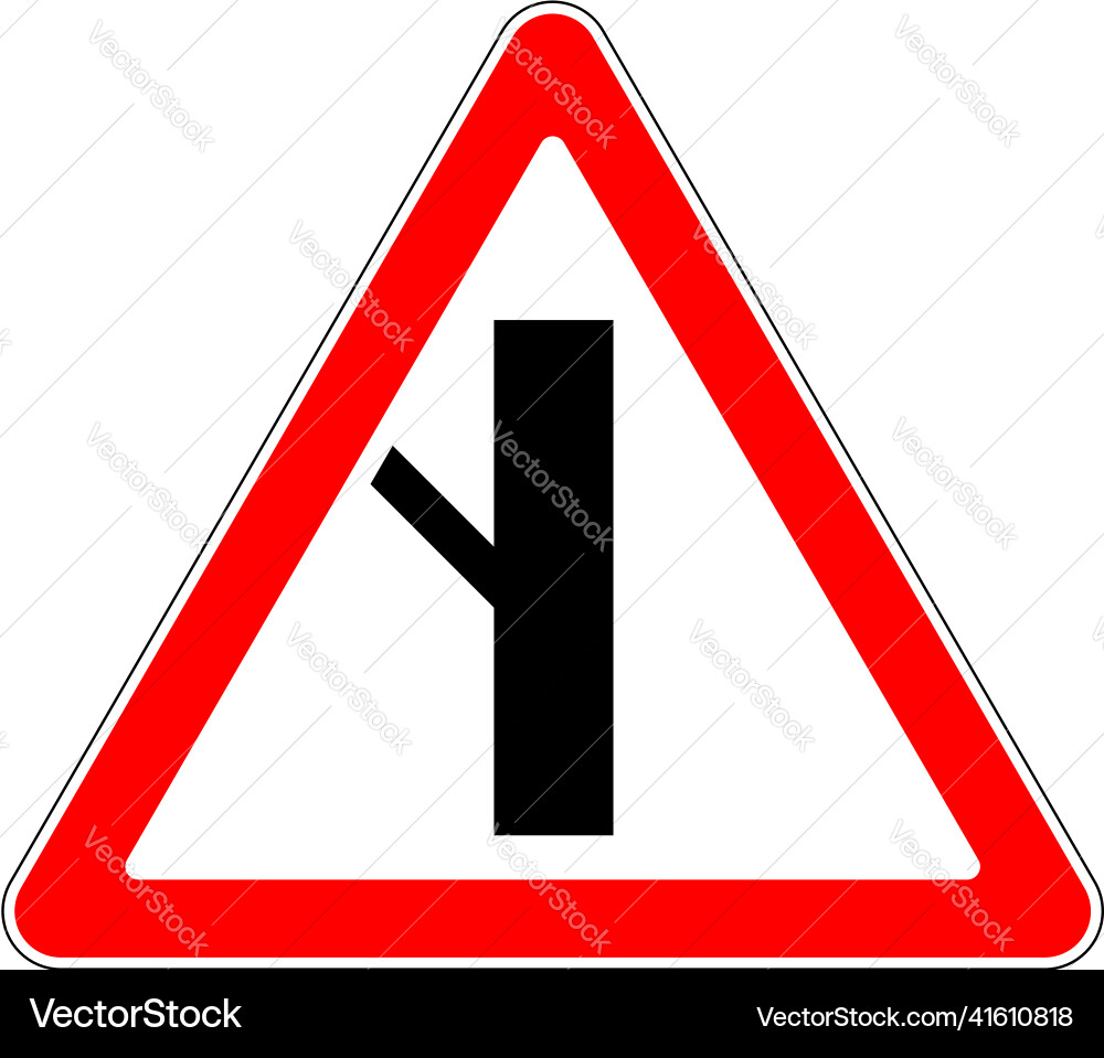 Traffic Road Sign Royalty Free Vector Image Vectorstock