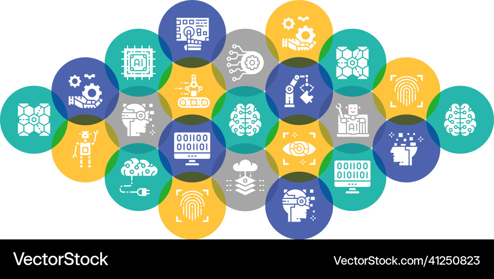 Artificial intelligence flat Royalty Free Vector Image