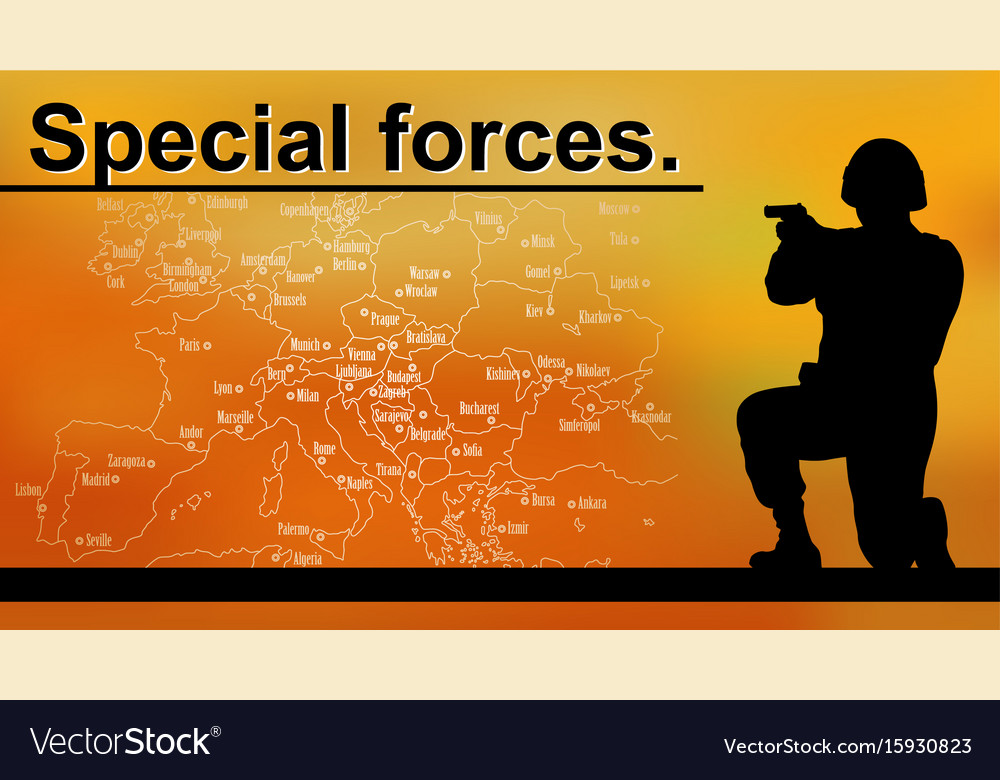 booklet special forces sniper and world map vector image