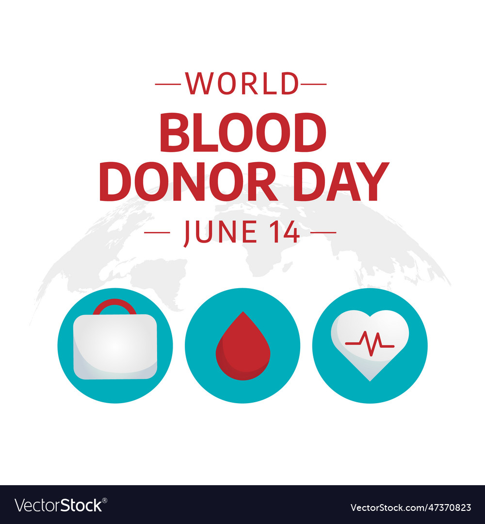 Graphic of world blood donor day good for world Vector Image