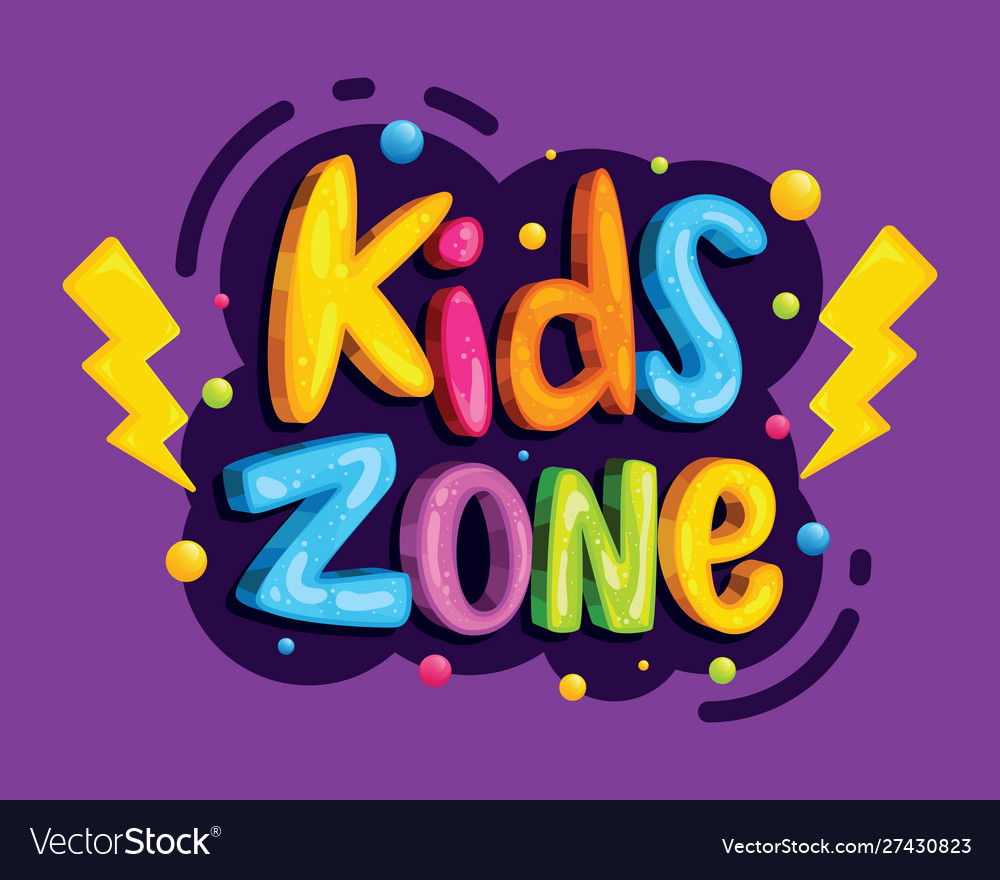 Kids Zone Banner Template Royalty Free Vector Image