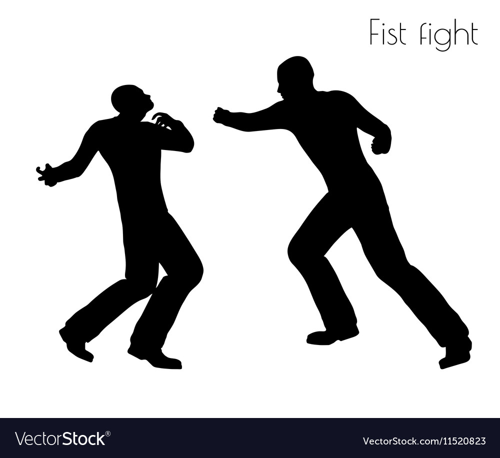 Man in fistfight action pose Royalty Free Vector Image