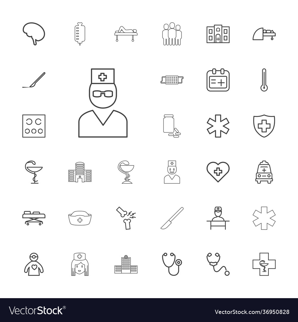 Doctor Icons Royalty Free Vector Image - Vectorstock