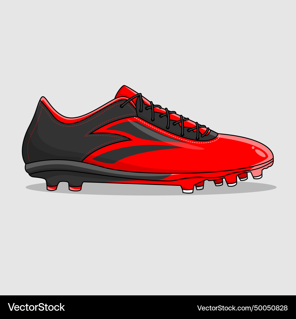 Football sneaker local red devil Royalty Free Vector Image