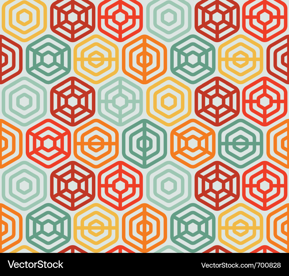 Seamless pattern with hexagons Royalty Free Vector Image