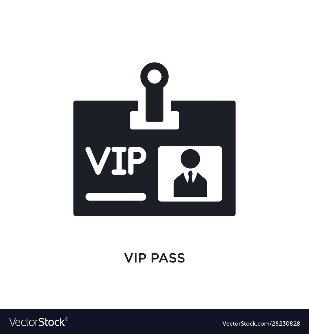 Vip pass isolated icon simple element from luxury