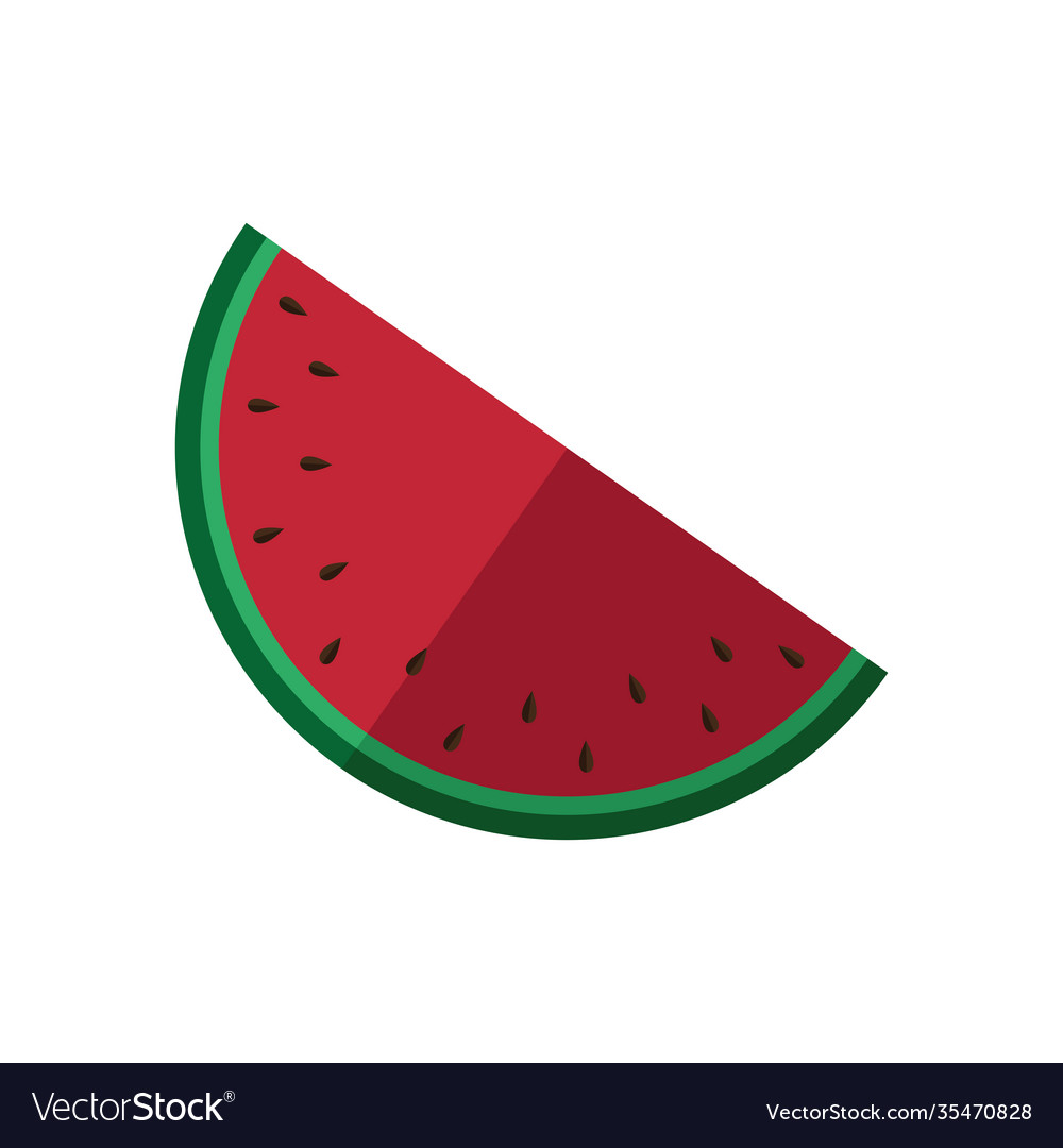 Watermelon half fruit isolated icon Royalty Free Vector