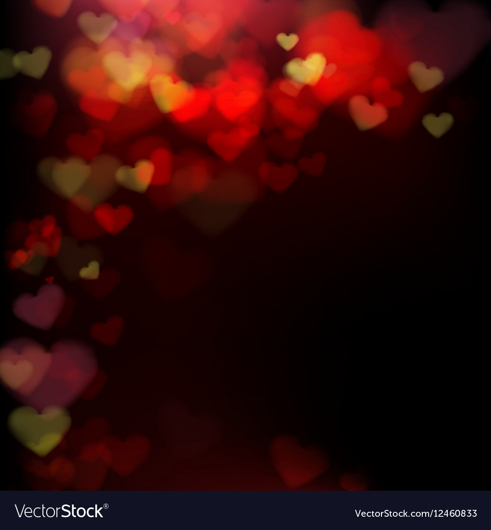 001 blur heart on dark abstract background eps 10 Vector Image