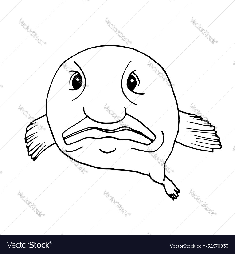 Blob fish stock vector. Illustration of deep, clipart - 89120385