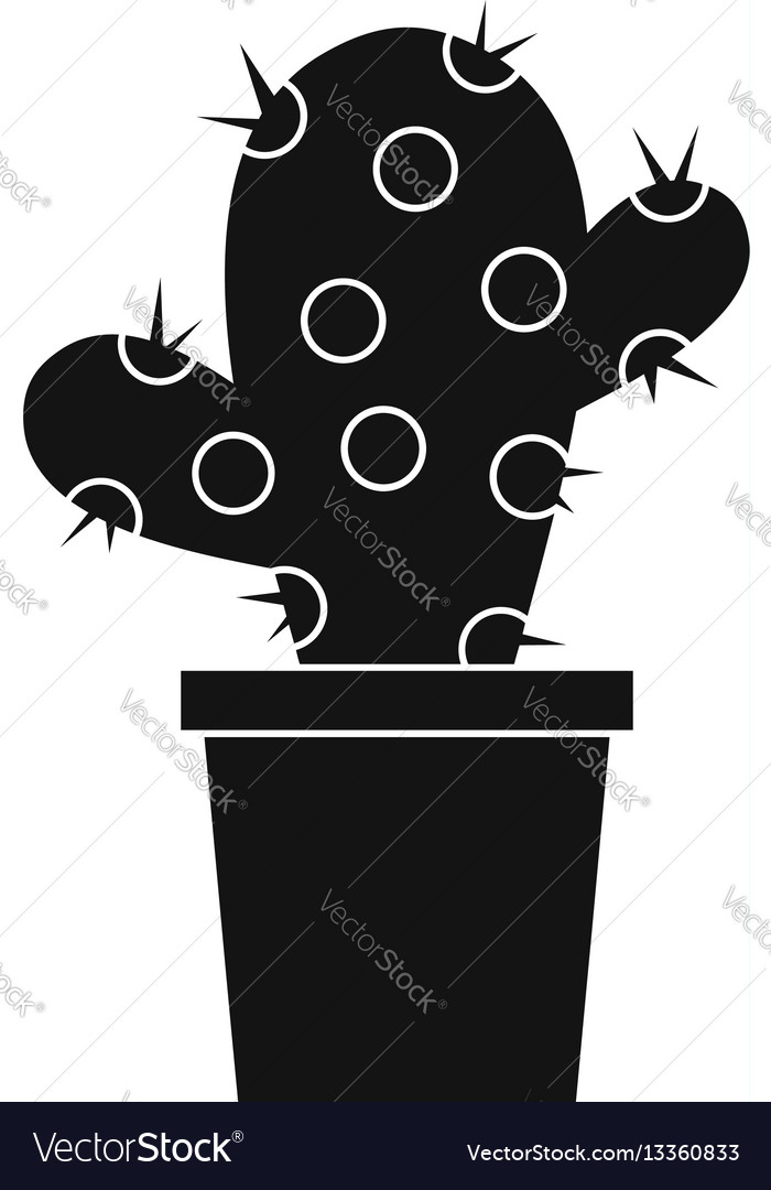 Cactus icon simple style Royalty Free Vector Image