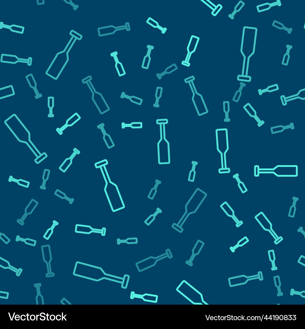 Green line paddle icon isolated seamless pattern Vector Image