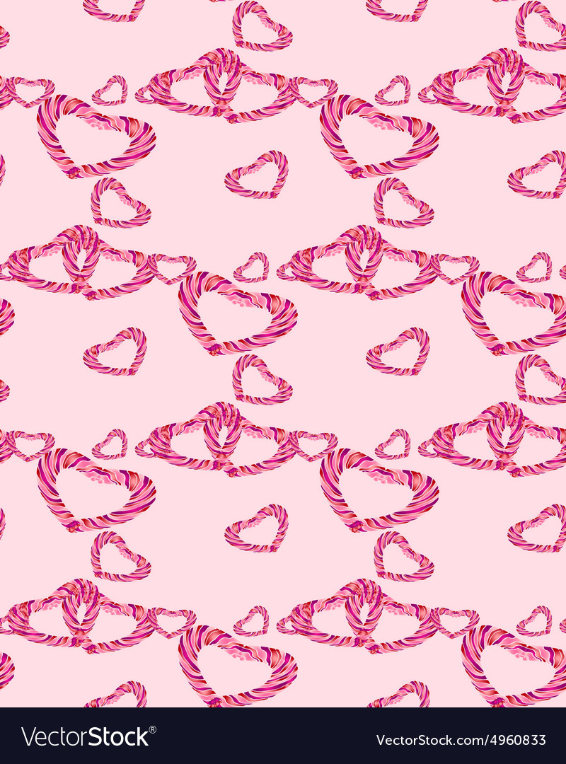 Striped heart pattern Royalty Free Vector Image