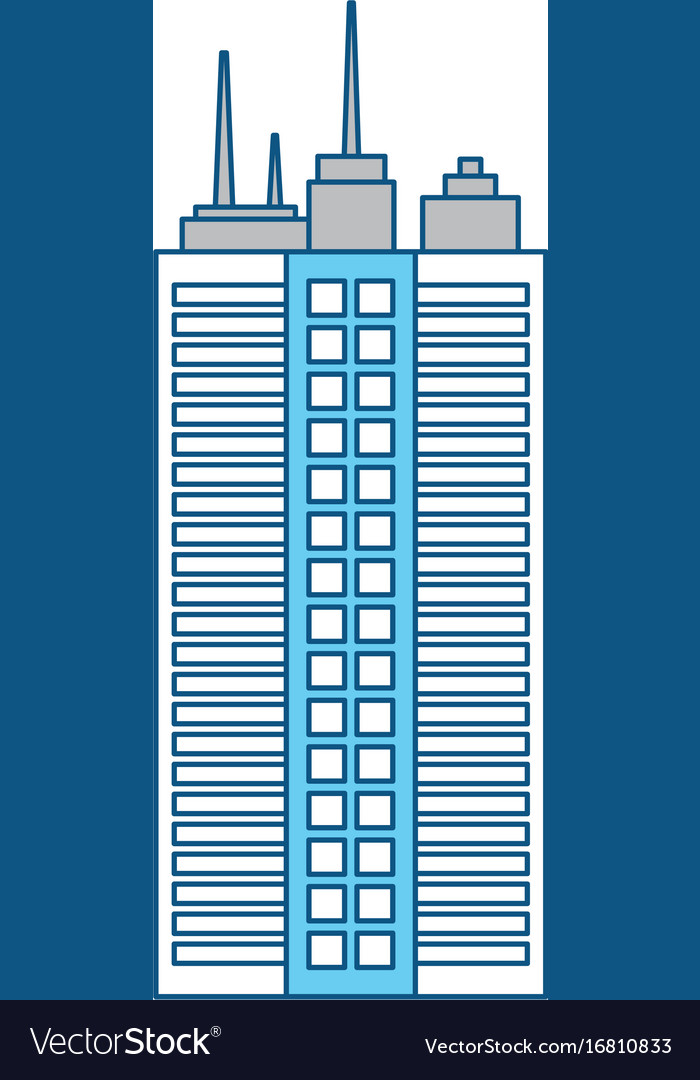 Urban tower building Royalty Free Vector Image