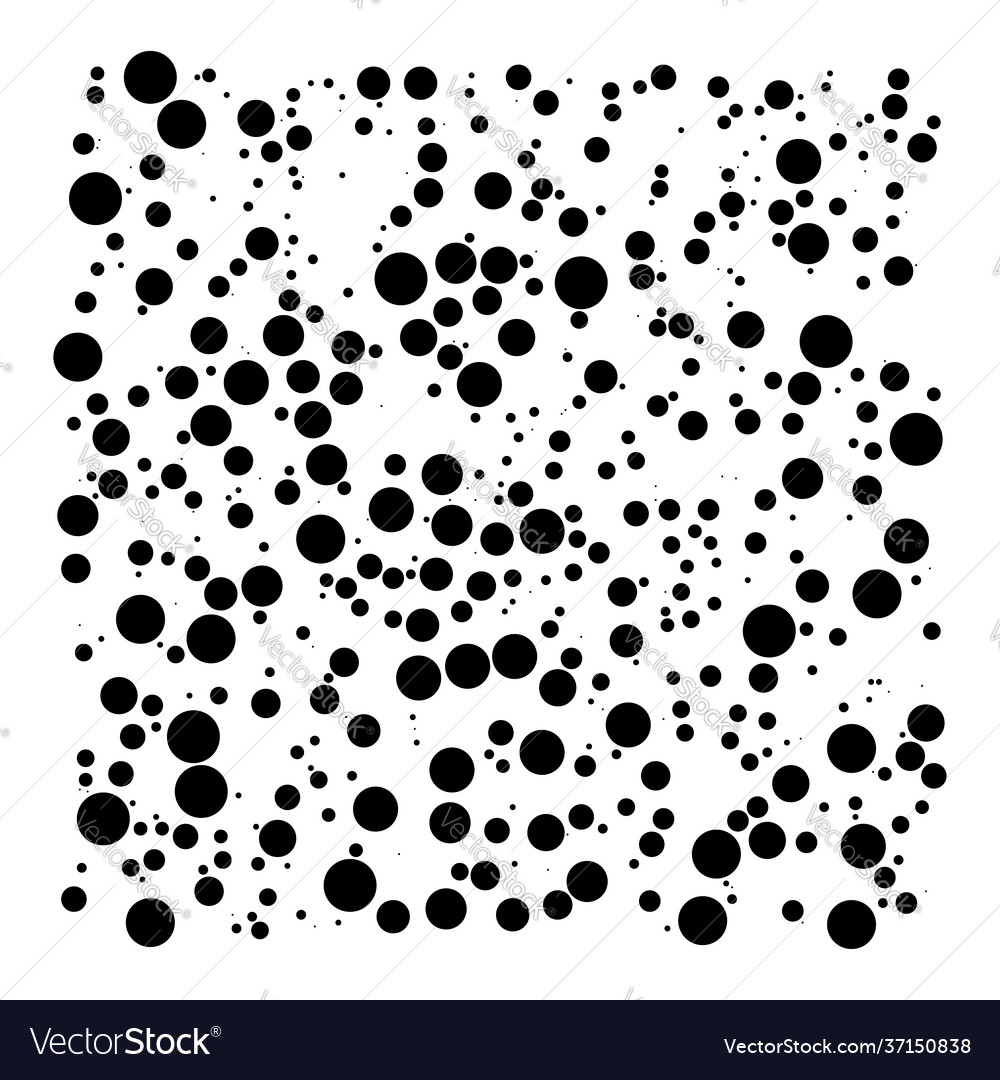 Black and white random dots circles dotted Vector Image