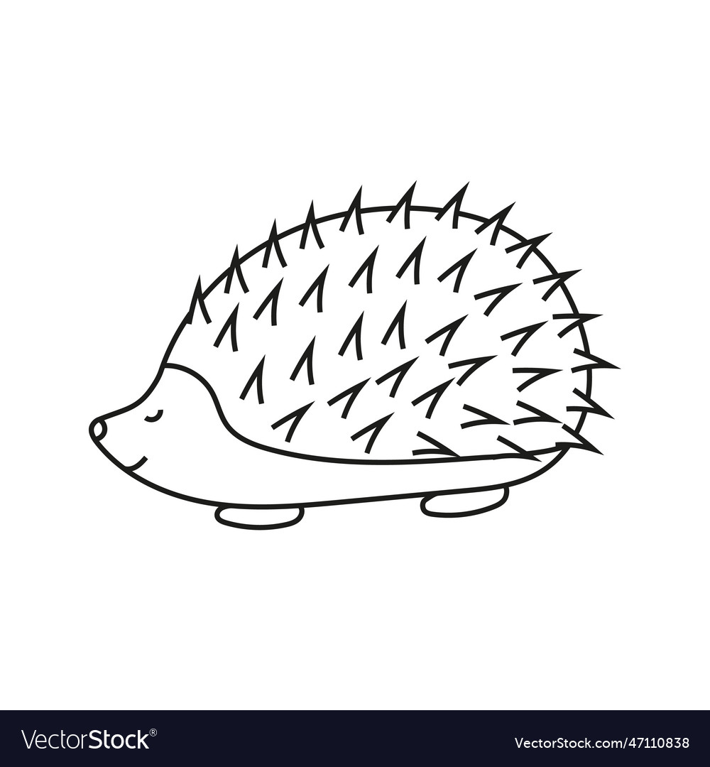 Hedgehog in doodle style Royalty Free Vector Image