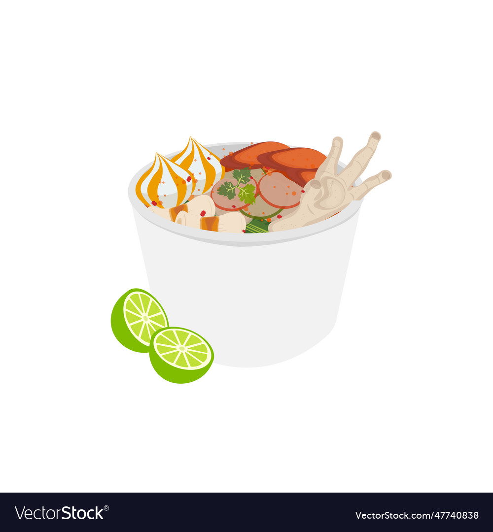 Seblak Ceker Indonesian Street Food Royalty Free Vector