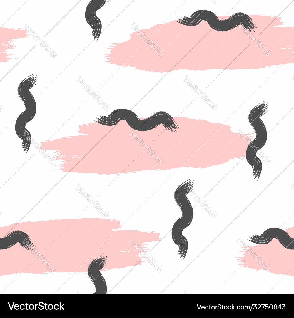 Abstract seamless pattern with brush strokes Vector Image